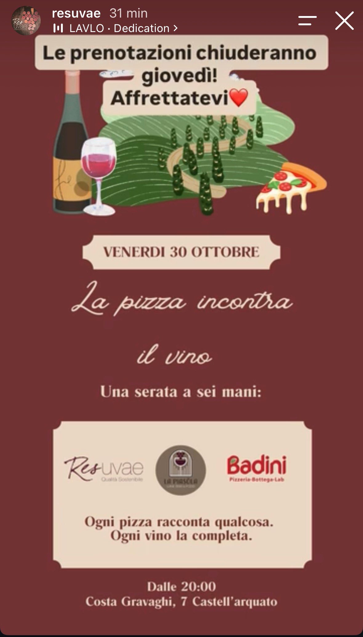 LA PIZZA INCONTRA IL VINO