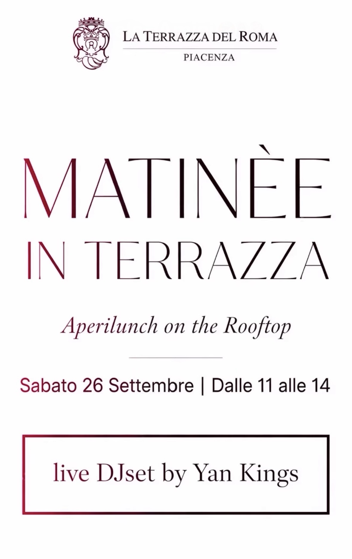 MATINEE IN TERRAZZA