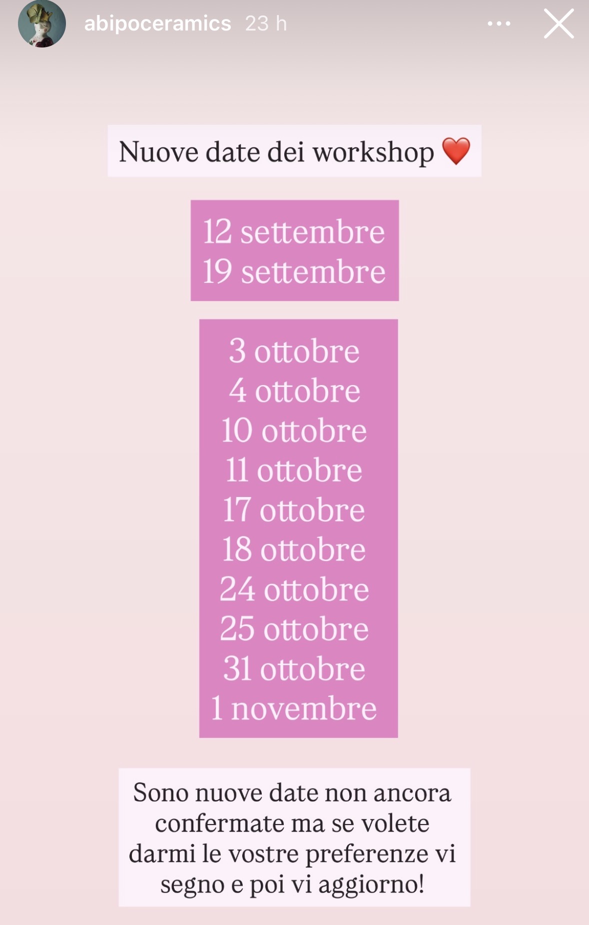 WORKSHOP DI CERAMICA