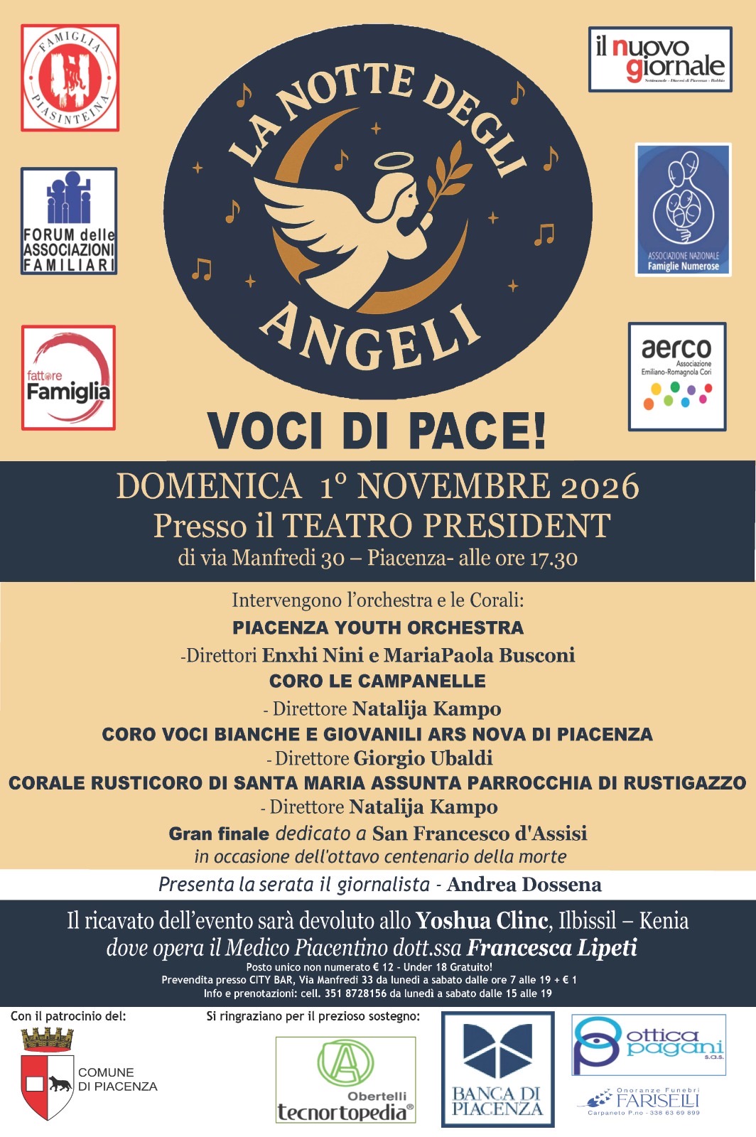 LA NOTTE DEGLI ANGELI, VOCI DI PACE