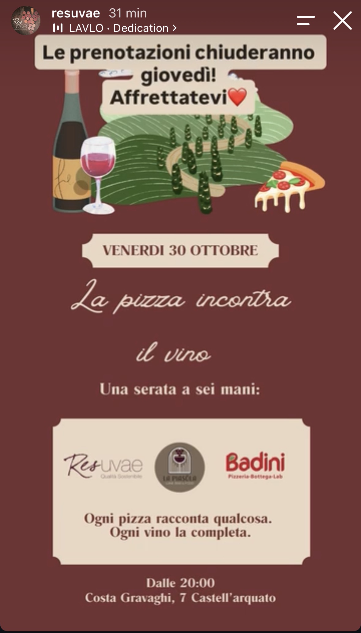 LA PIZZA INCONTRA IL VINO
